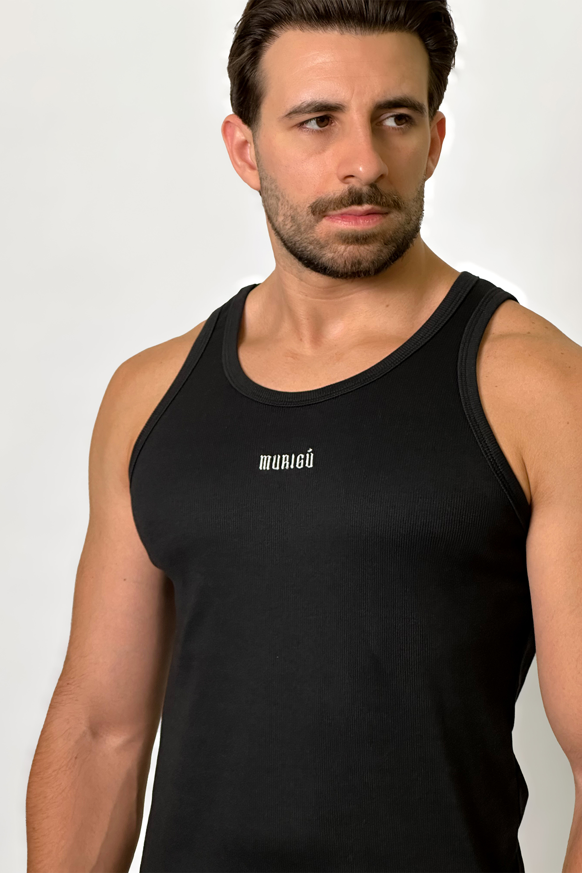 regata canelada masculina preta 02